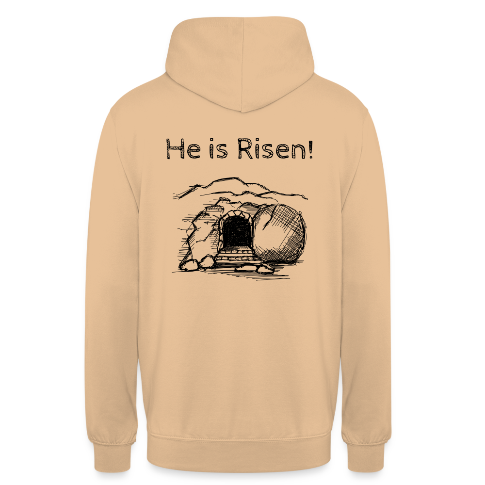 He is Risen Unisex Hoodie - peach