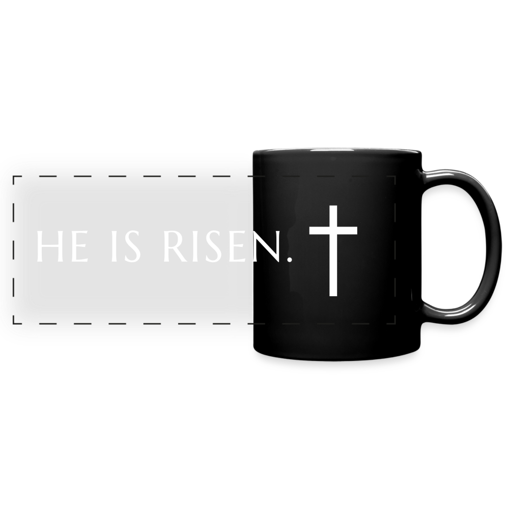 He is Risen Full Color Panoramic Mug - black