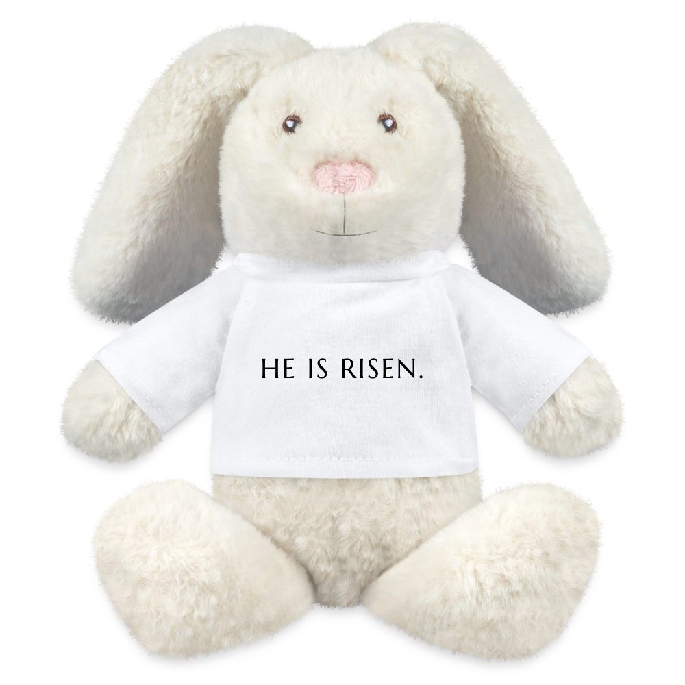 He is Risen MiniFeet® RecycelHase® Bunny Cream - white
