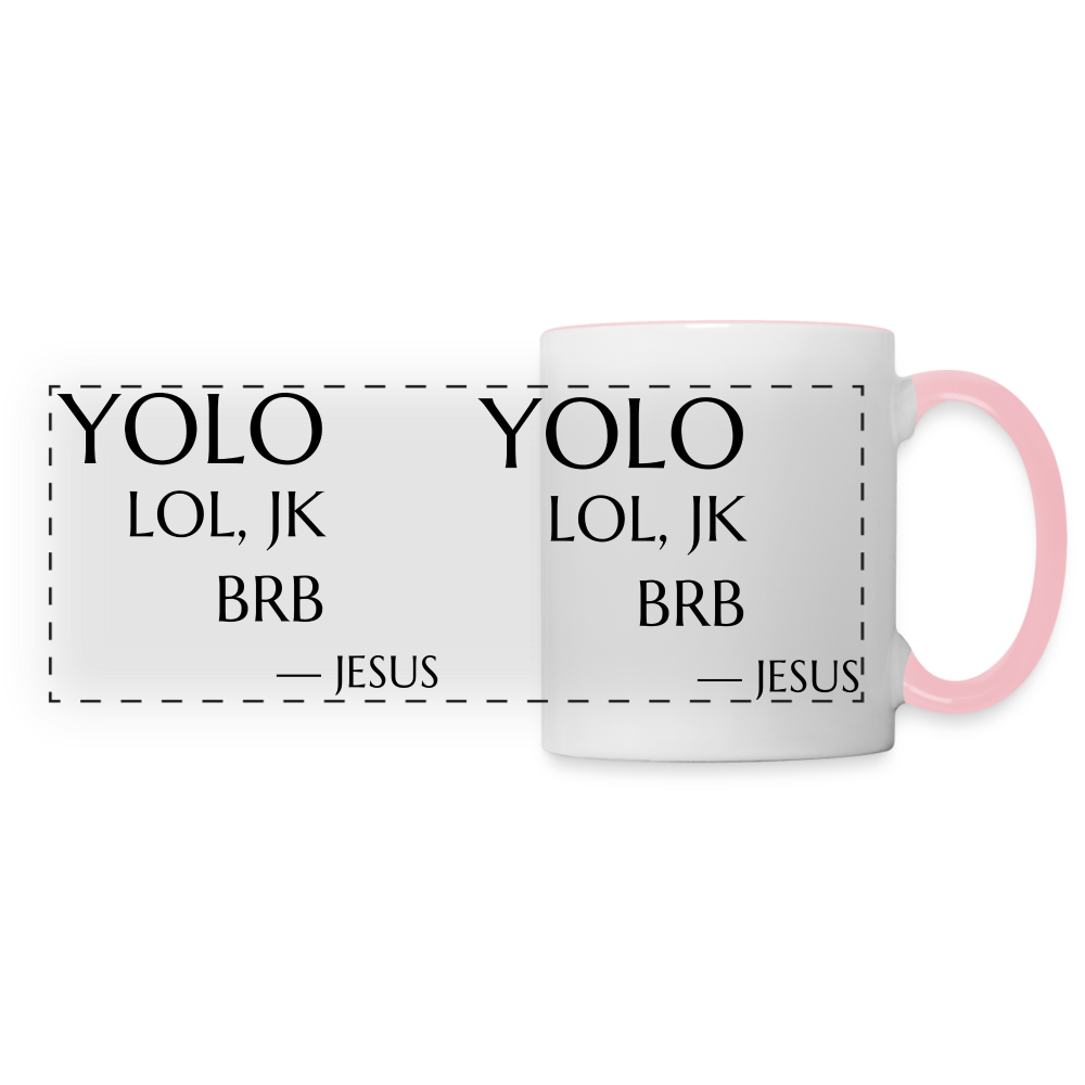 YOLO Panoramic Mug - white/pink