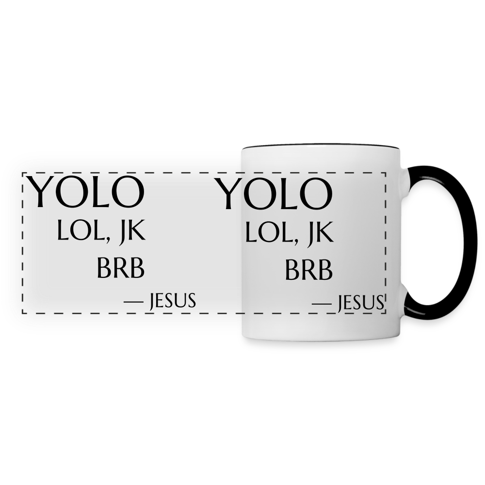 YOLO Panoramic Mug - white/black