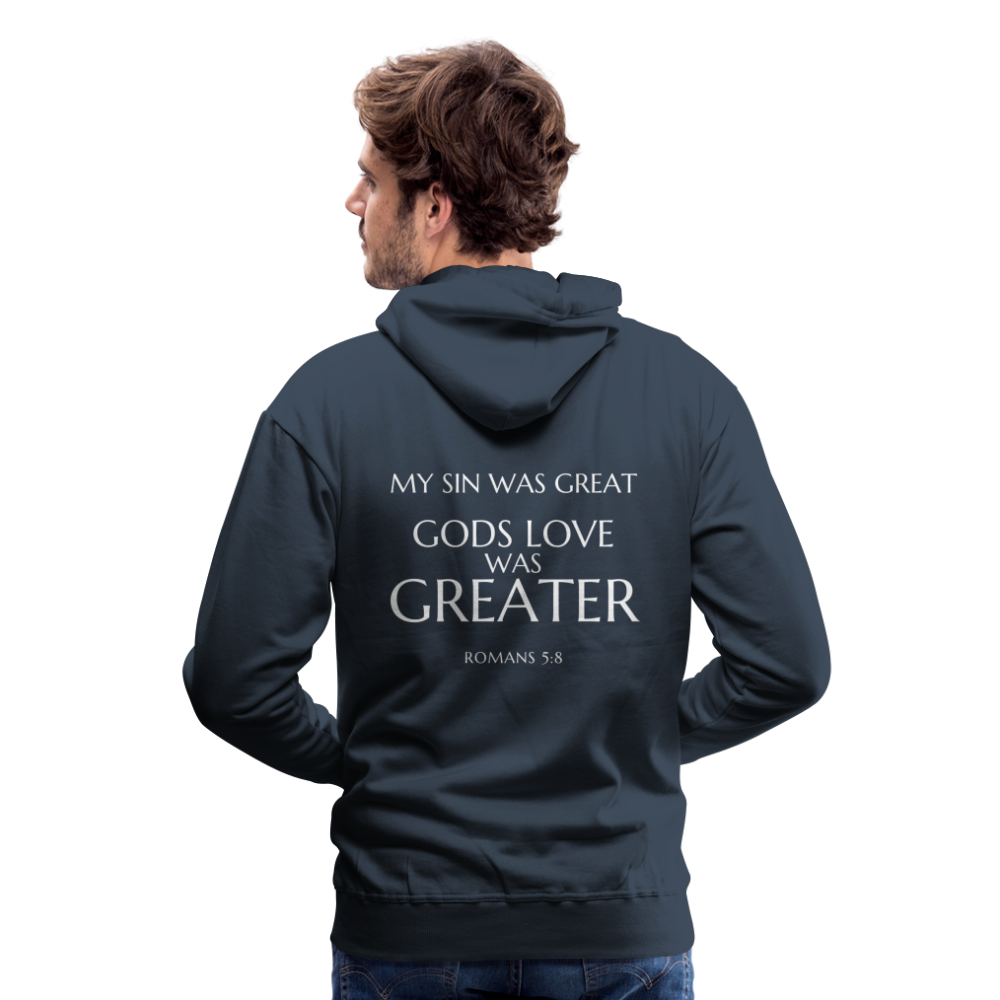 Gods love was greater Men’s Premium Hoodie - navy