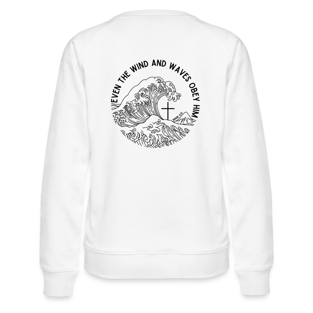 Wind and waves Women’s Premium Sweatshirt - white