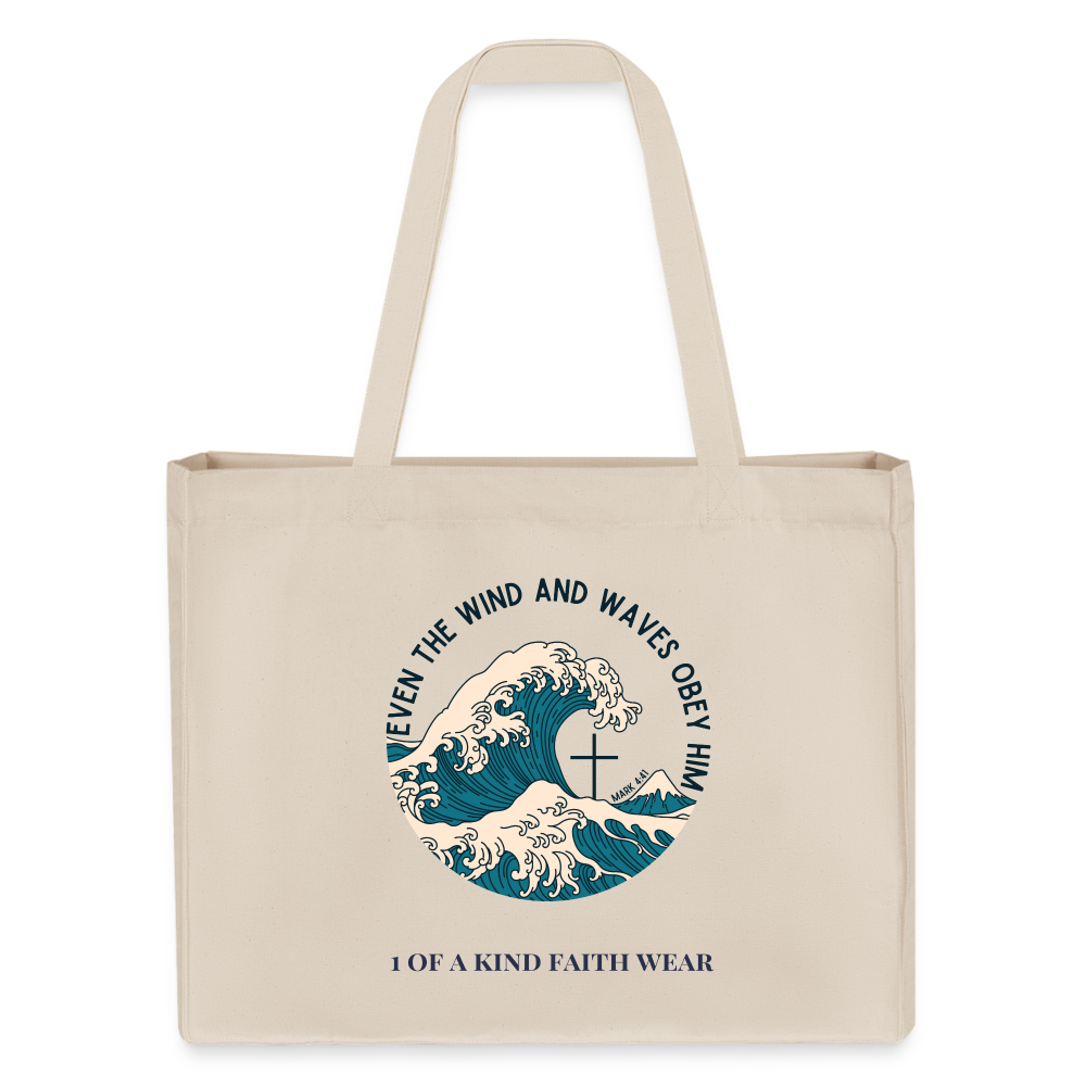 Wind and waves Canvas Shopping Bag - natural