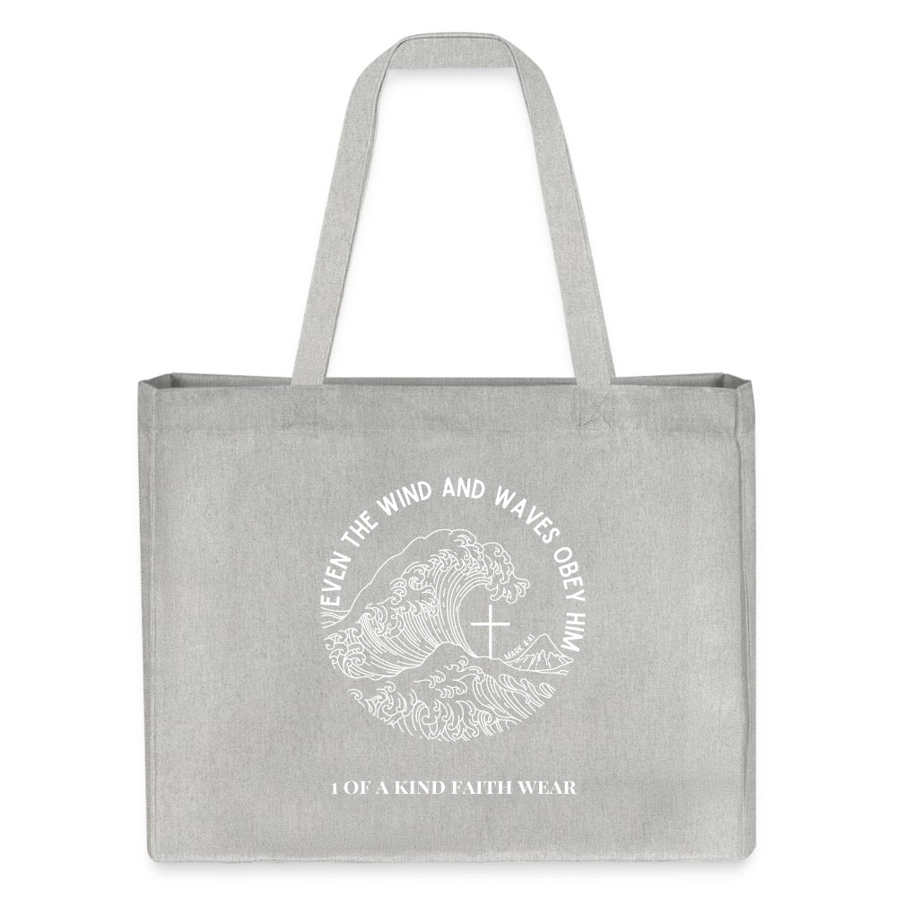 Wind and waves Canvas Shopping bag - heather grey