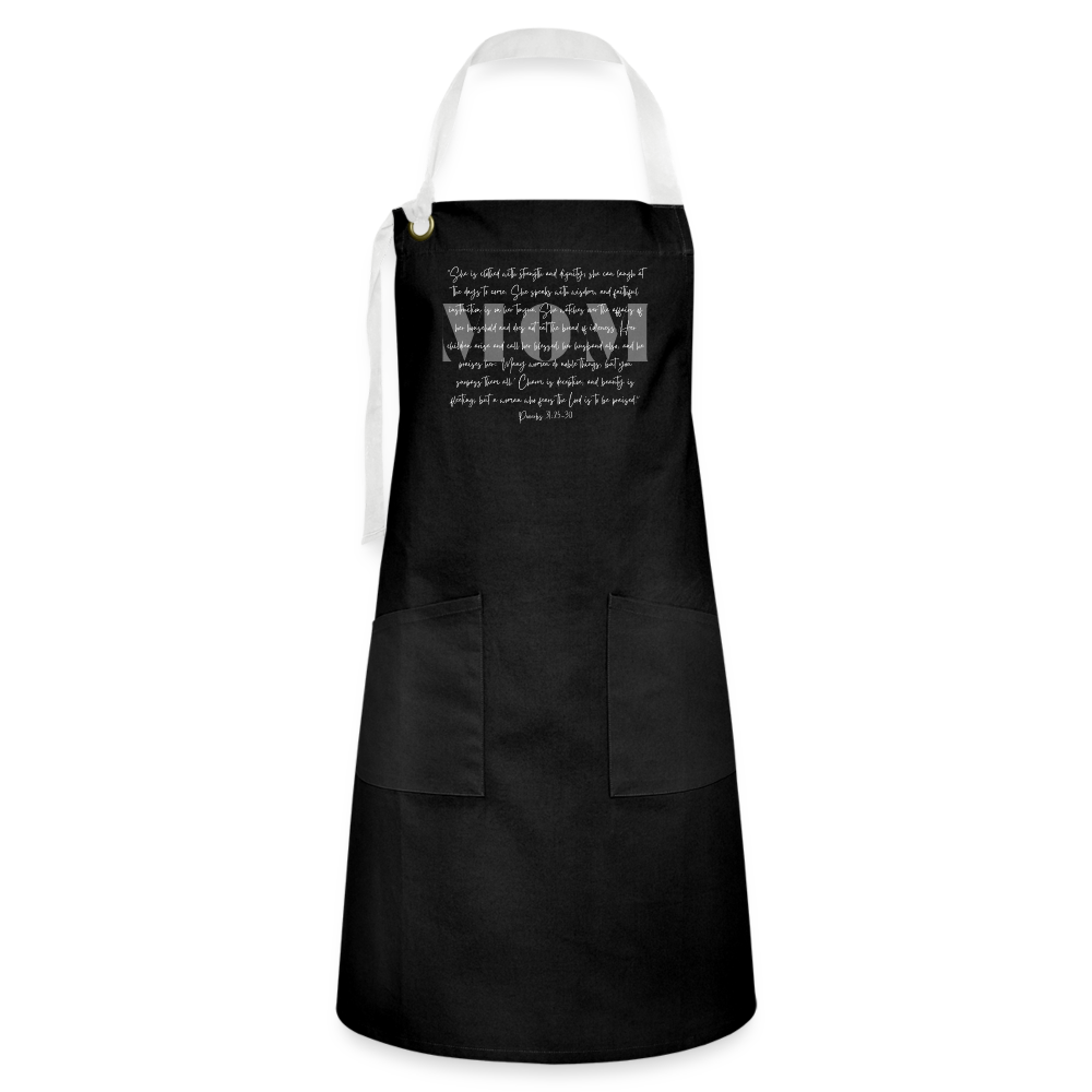 MOM Artisan Apron - black/white