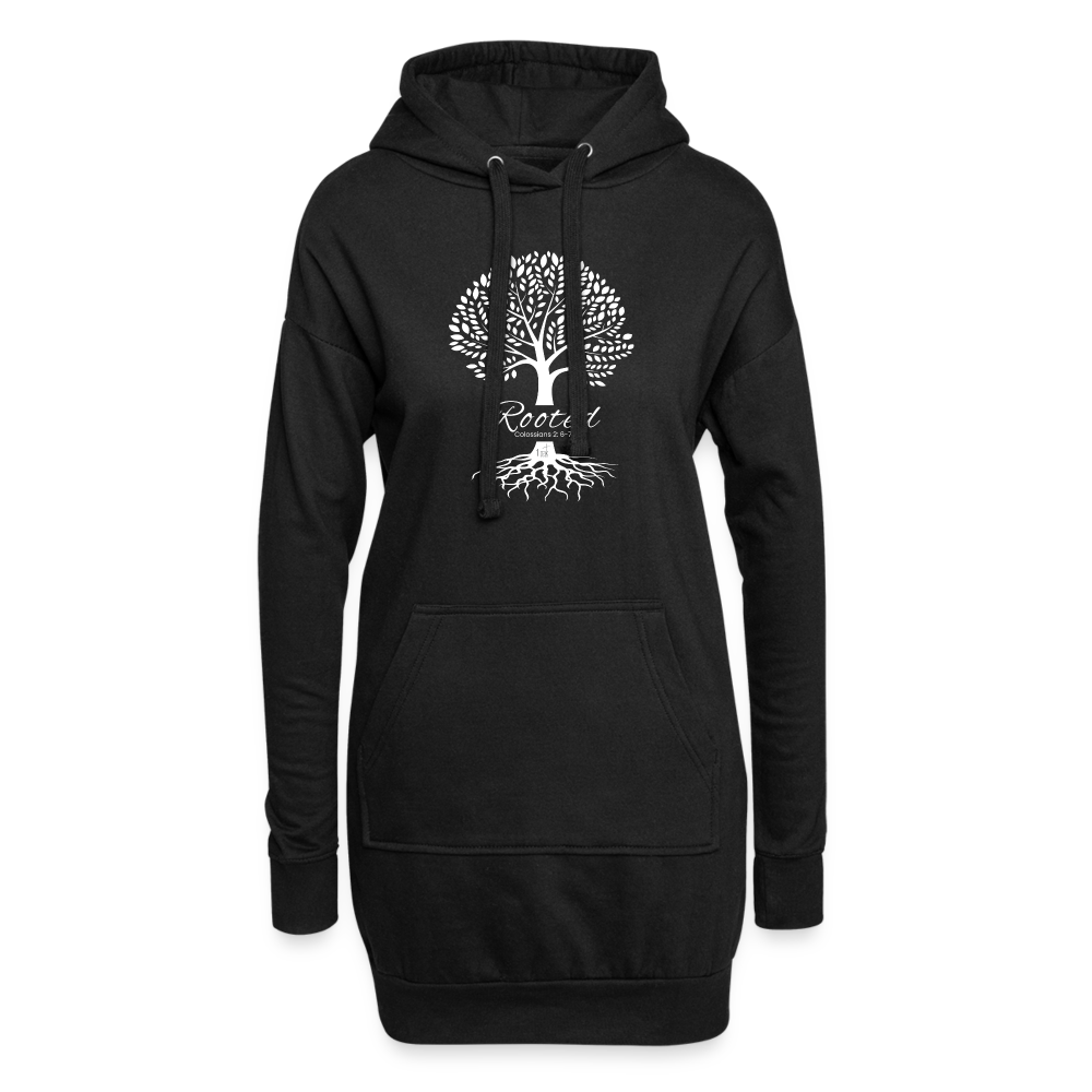 Rooted Hoodie Dress - black