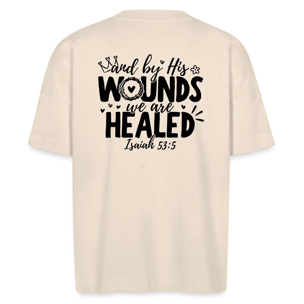 We are Healed unisex oversize organic T-shirt - natural raw