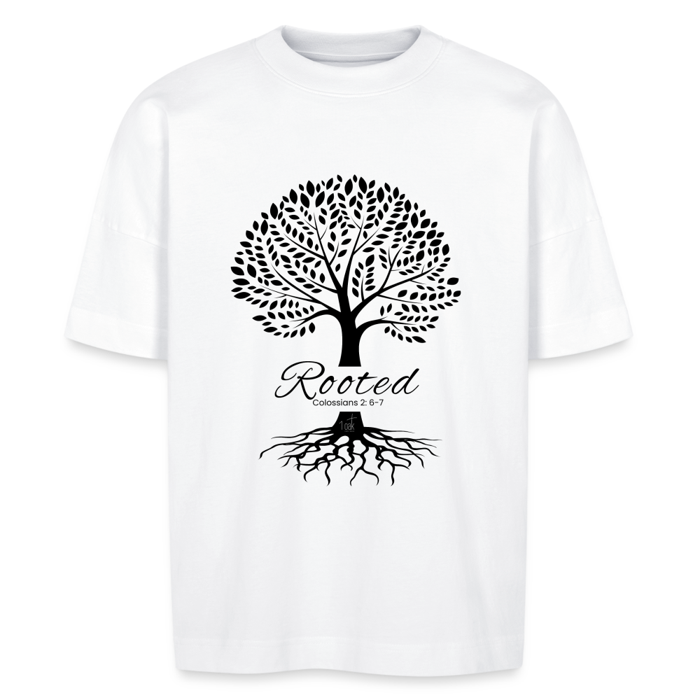ROOTED unisex oversize organic T-shirt - white