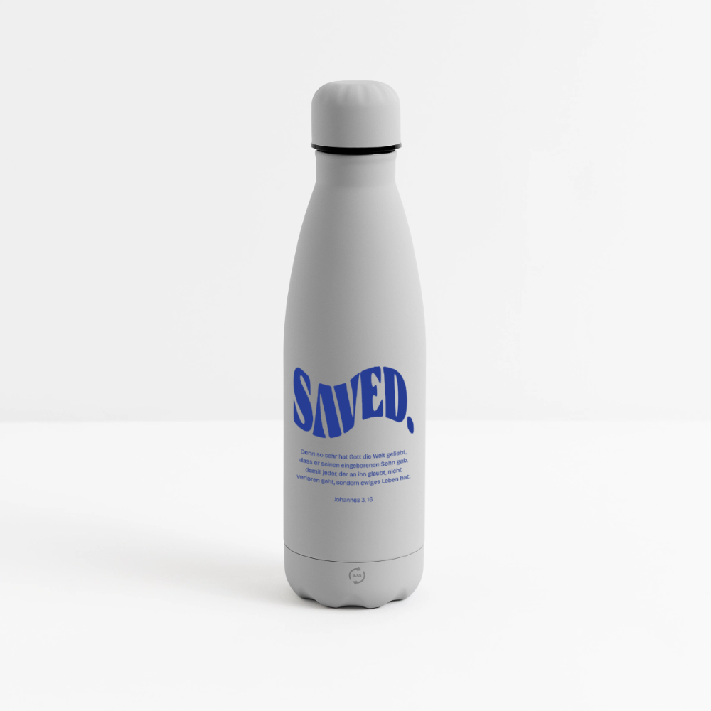 Saved Matte Insulated Water Bottle 500 ml - grey