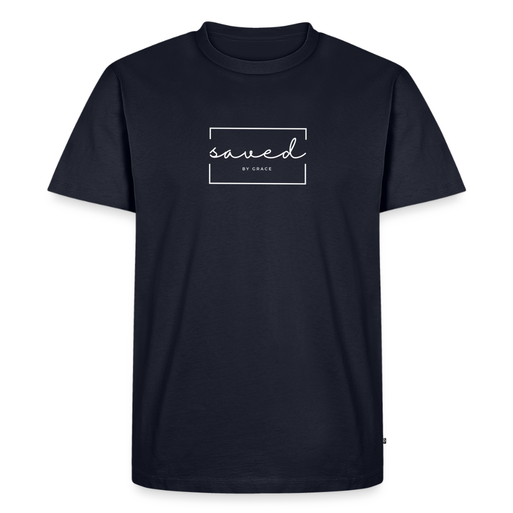 Saved by grace Men’s Premium T-Shirt - navy