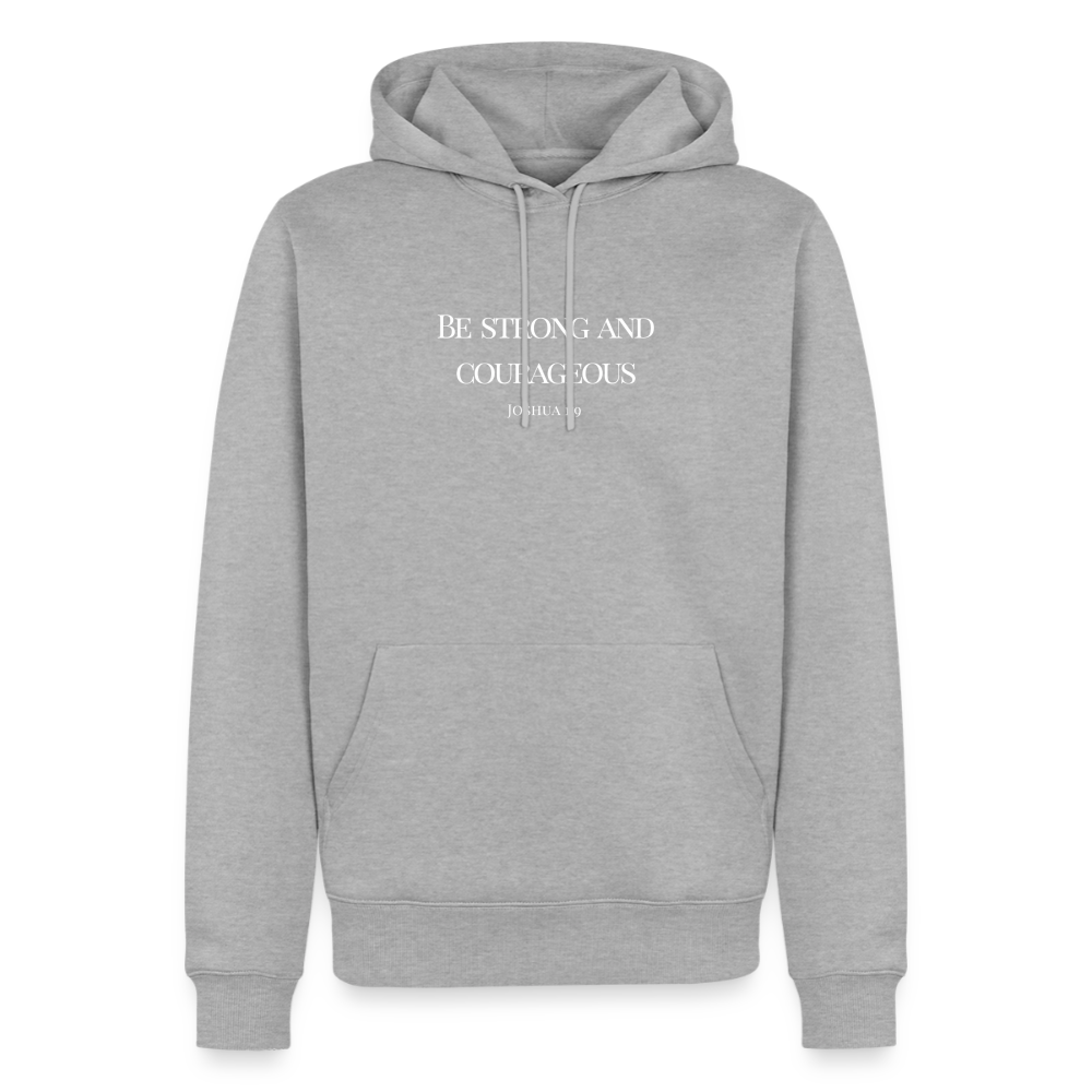 STRONG & COURAGEOUS Men’s Premium Hoodie - heather grey