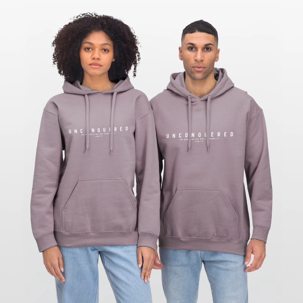 Unconquered Unisex Softstyle® Midweight Hoodie - purple-grey 