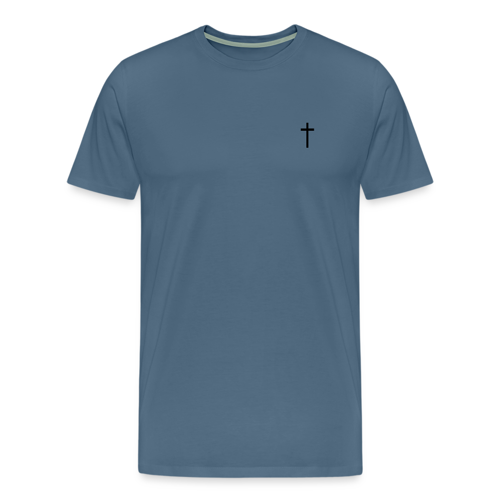 Cross Men’s Premium T-Shirt - steel blue