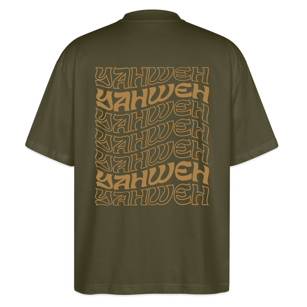 Yaweh Oversize Unisex Organic T-shirt - khaki