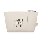 Faith Hope Love Pouch - nature