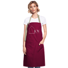 Joy in the house of the Lord Artisan Apron - burgundy / desert sand