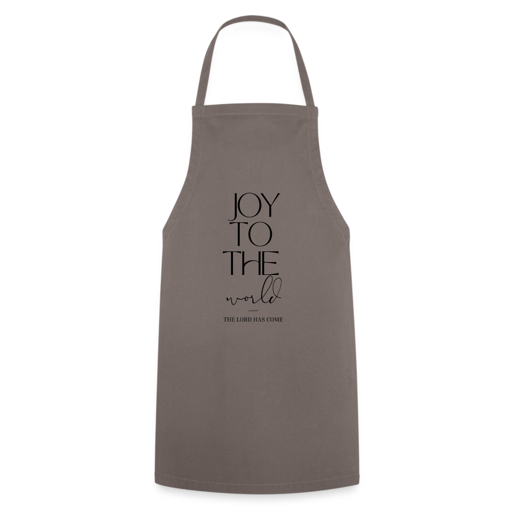 Joy to the World Cooking Apron - grey