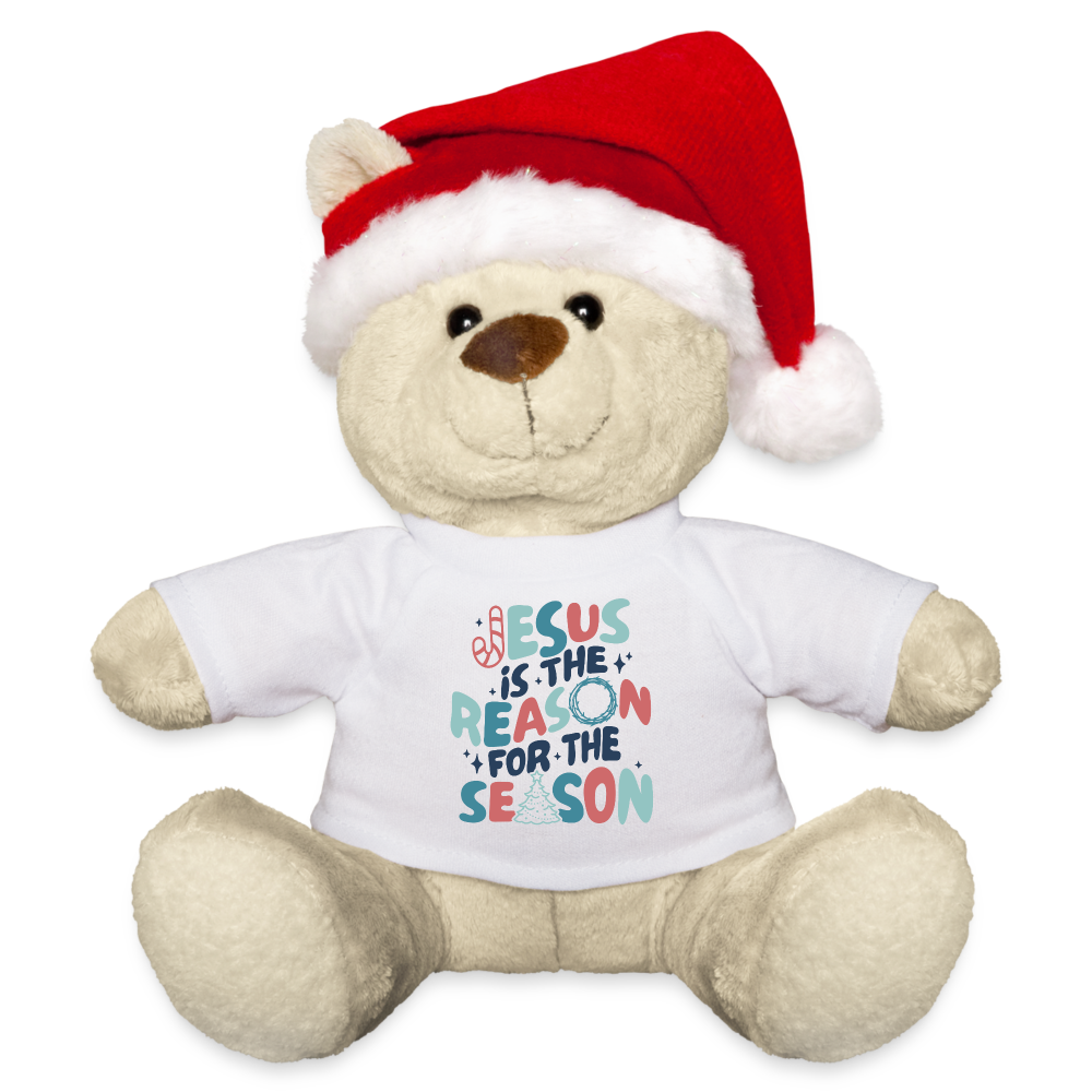 Christmas Teddy - white