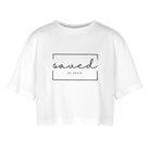 Saved by Grace Oversized Cropped T-Shirt - white