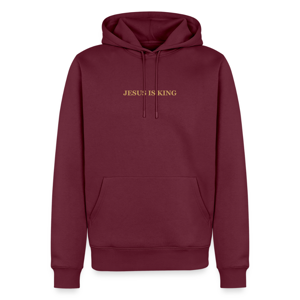 Jesus is King Men’s Premium Hoodie - burgundy