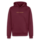 Jesus is King Men’s Premium Hoodie - burgundy