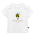 Bee Strong & Courageous Organic Baby T-Shirt - white