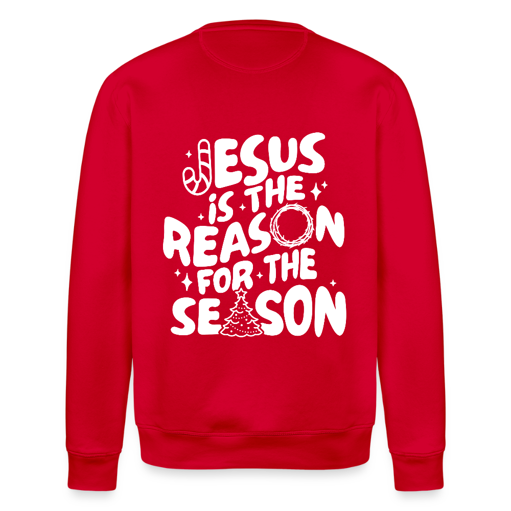 Christmas Unisex Organic Sweatshirt - red
