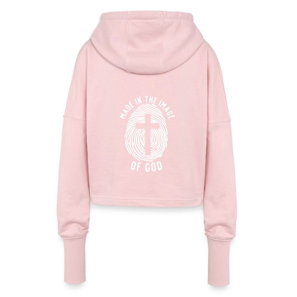 Image of God Cropped Women’s Hoodie - light pink