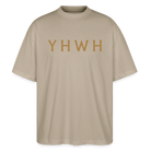 YHWH Oversized Unisex Organic T-shirt - stone