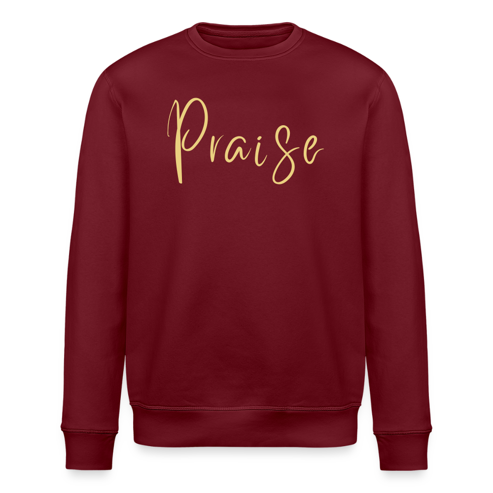 Praise Unisex Organic Sweatshirt - burgundy