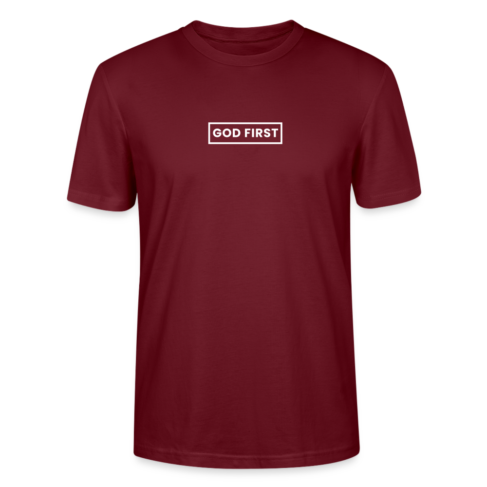 God First Unisex T-Shirt - burgundy