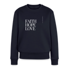 Faith hope love Women's Premium Sweatshirt - navy