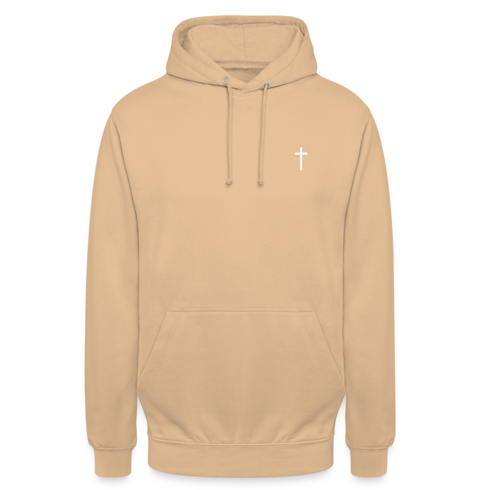 Cross Unisex Hoodie - peach