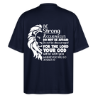 Strong & Courageous Oversize Unisex Organic T-shirt - navy