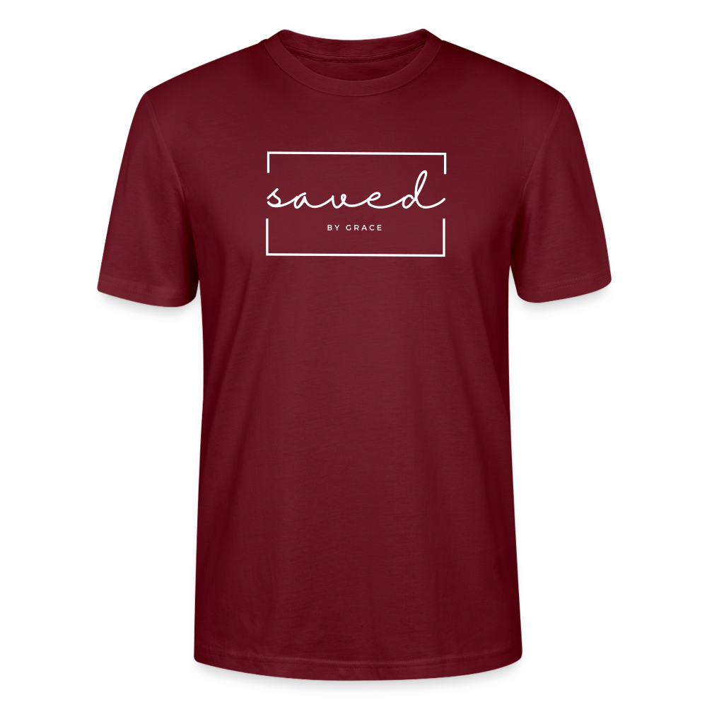 Saved by Grace Unisex T-Shirt - burgundy