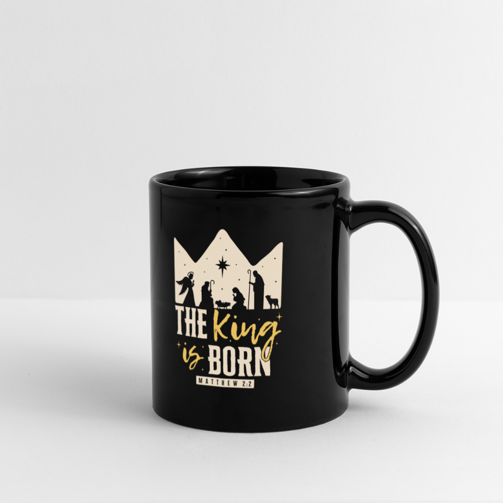 King is born Panoramic Mug - black