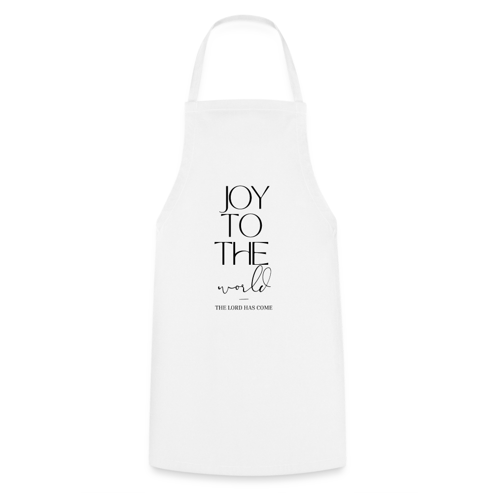 Joy to the World Cooking Apron - white