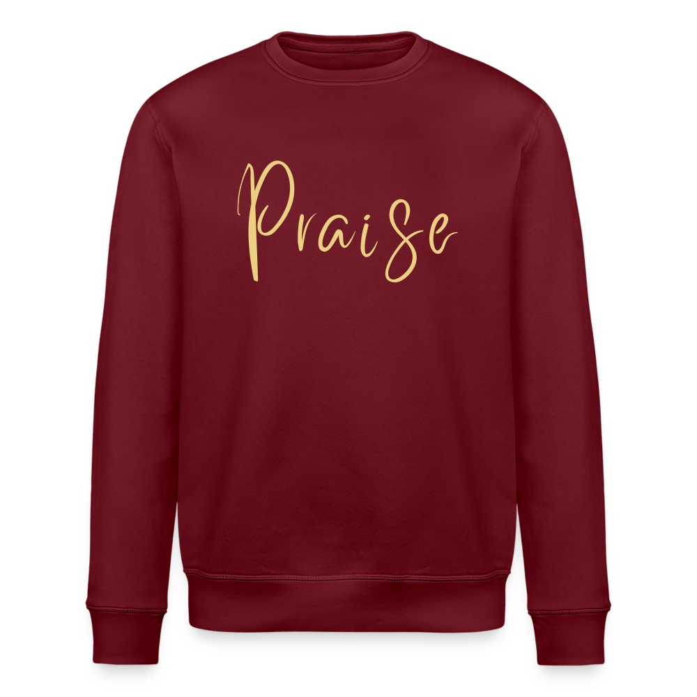 Praise Unisex Organic Sweatshirt - burgundy