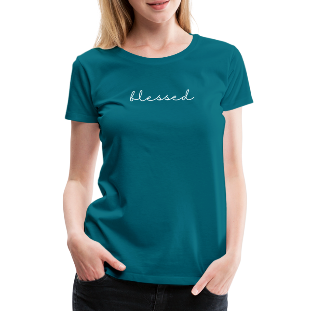 Blessed Women’s Premium T-Shirt - diva blue