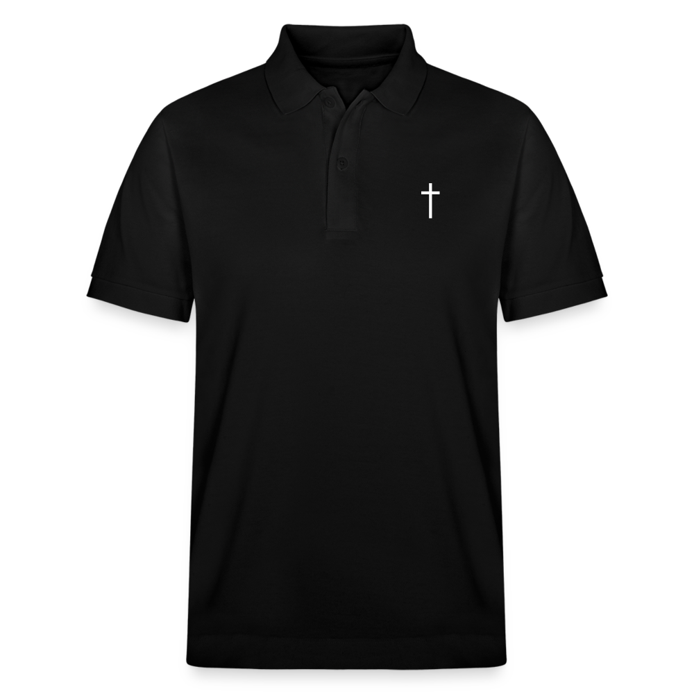 Cross Organic Unisex Polo Shirt - black