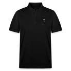 Cross Organic Unisex Polo Shirt - black