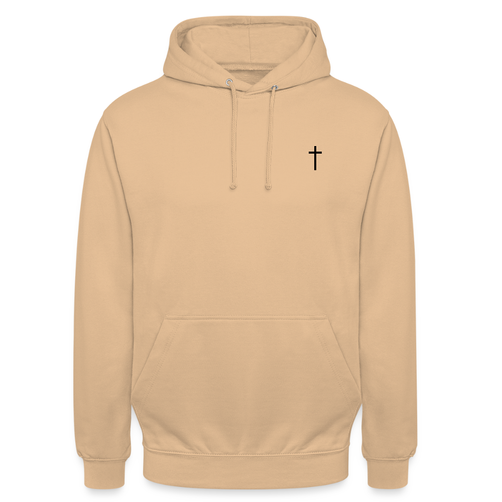 Cross Unisex Hoodie - peach
