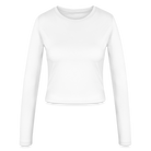 Shine Bright Women's Slim Fit Longsleeve BACK - white