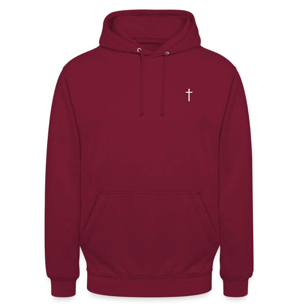 Cross Unisex Hoodie - bordeaux