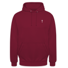Cross Unisex Hoodie - bordeaux