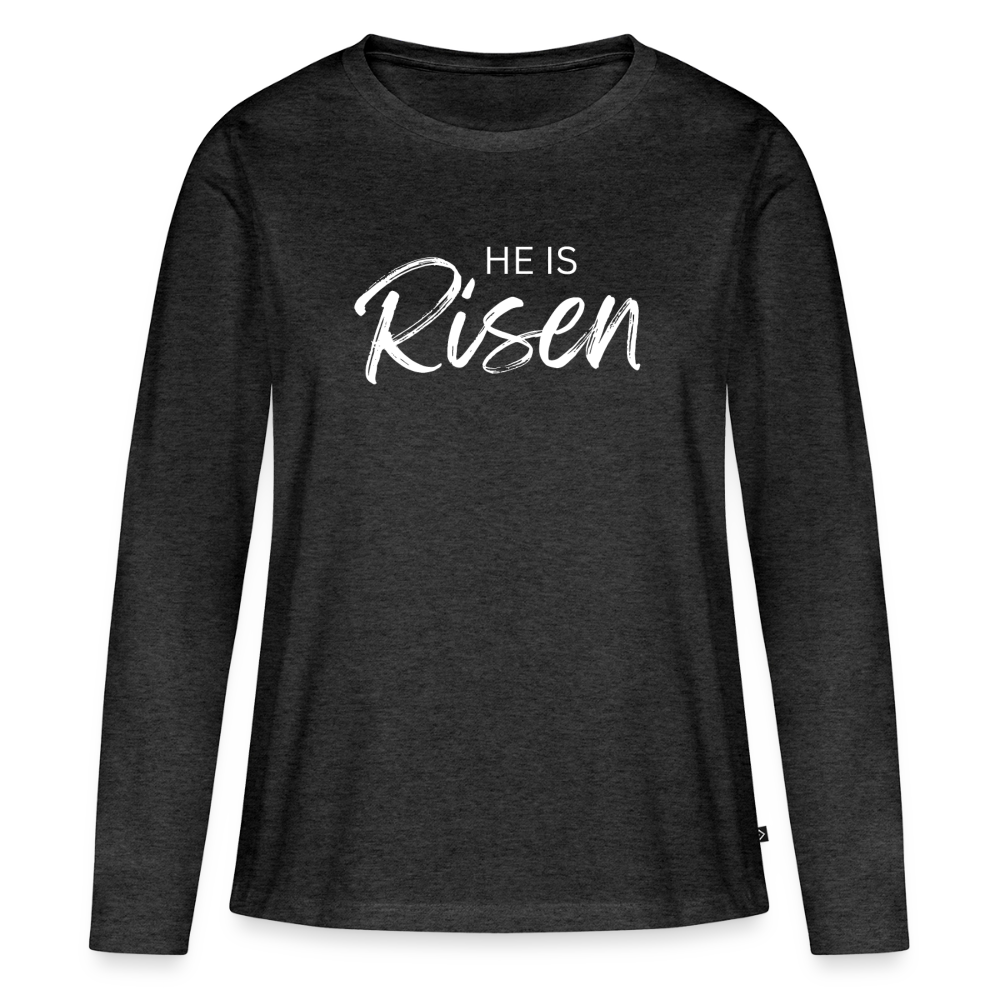 He is Risen Women's Premium Longsleeve Shirt - heather anthracite