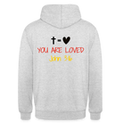 You are loved Unisex Hoodie (Germany Flag) - light heather grey