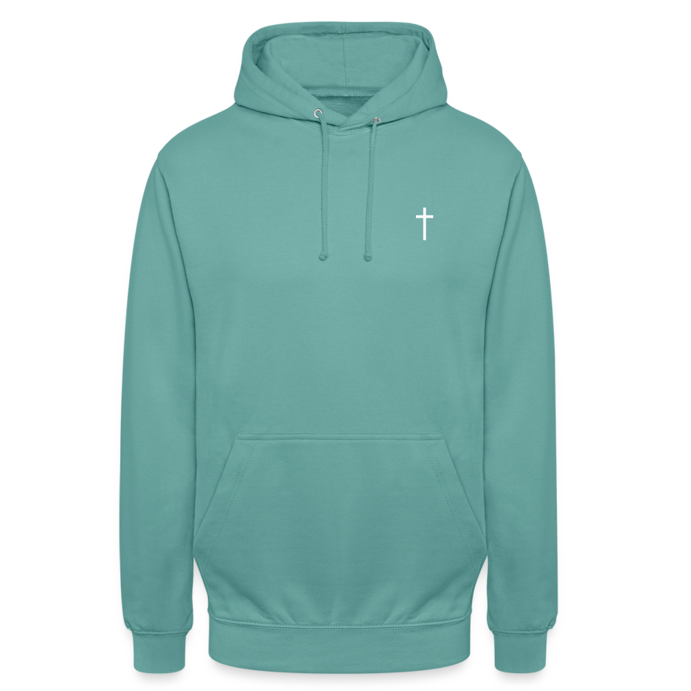 Cross Unisex Hoodie - pastel turquoise