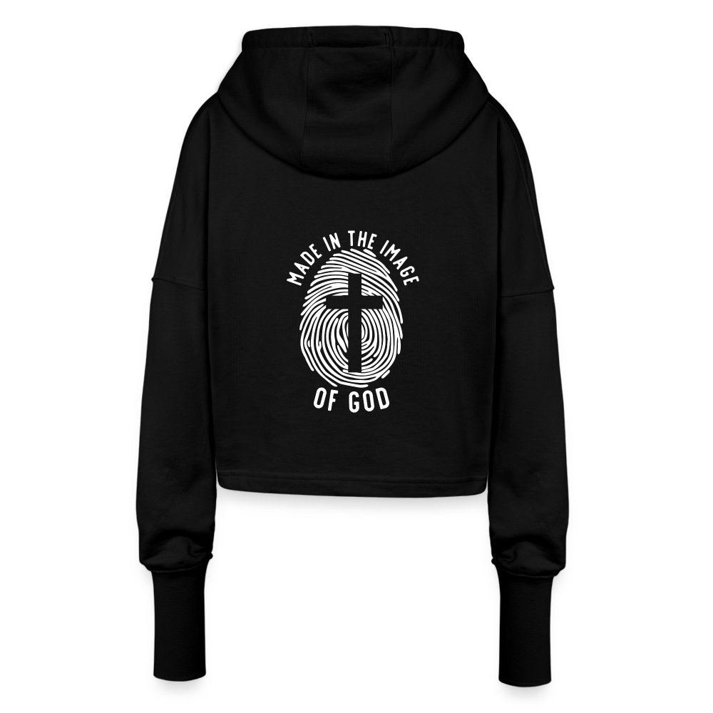 Image of God Cropped Women’s Hoodie - black